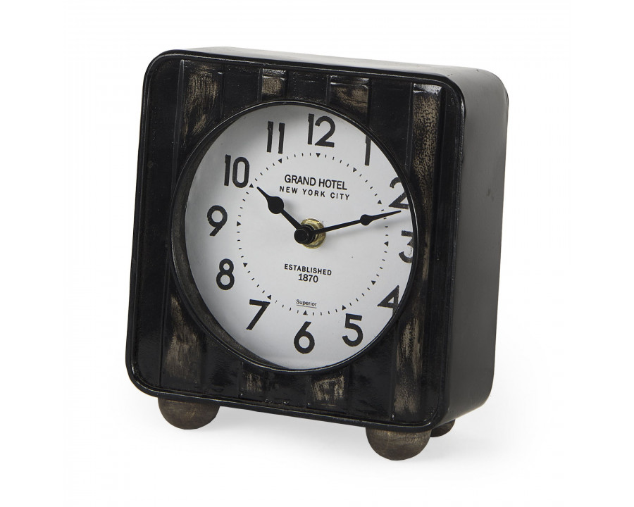 Mercana - Karl Iron Rounded Square Table Clock