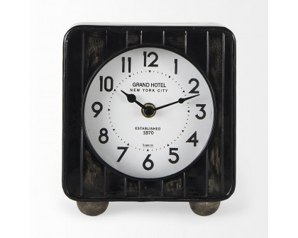 Mercana - Karl Iron Rounded Square Table Clock