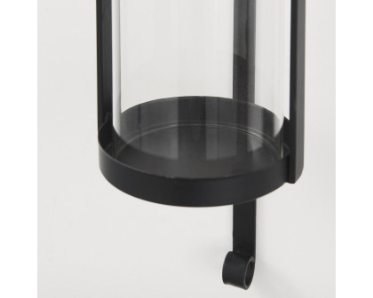 Mercana - Kero Black Metal Wall Candle Holder