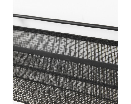 Mercana - Macrinus Black Metal with Mesh Wall Mounted Shelf