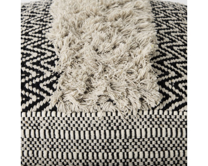 Mercana - Darika Black/White/Gray Cotton Pouf