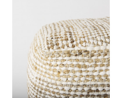 Mercana - Ekani Cream/Beige Cotton Pouf