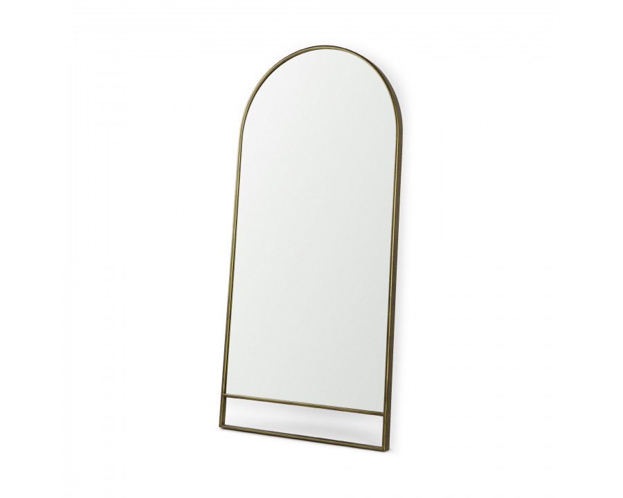 Mercana Sadie Metal Rounded Arch Floor Mirror - Gold, Type 2