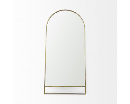 Mercana Sadie Metal Rounded Arch Floor Mirror - Gold, Type 2