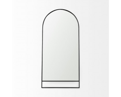 Mercana Sadie Metal Rounded Arch Floor Mirror - Black, Type 2