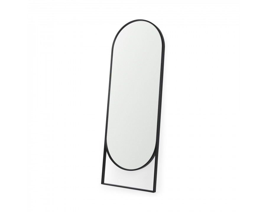 Mercana Sadie Metal Rounded Arch Floor Mirror - Black, Type 1