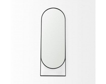 Mercana Sadie Metal Rounded Arch Floor Mirror - Black, Type 1