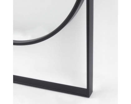 Mercana Sadie Metal Rounded Arch Floor Mirror - Black, Type 1