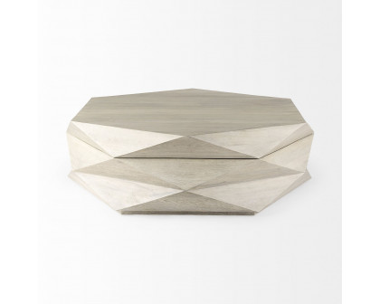 Mercana Arreto 48" Hexagonal Coffee Table - Natural, Wood