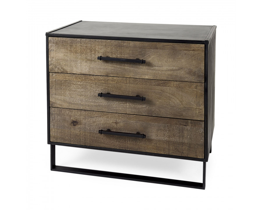 Mercana - Alvin Wood with Metal Framing Accent Cabinet