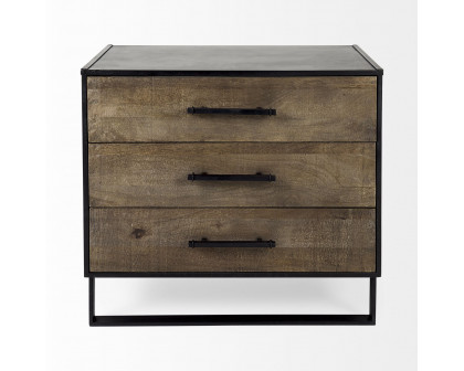 Mercana - Alvin Wood with Metal Framing Accent Cabinet