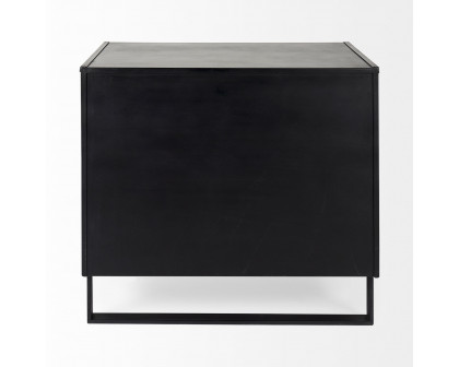 Mercana - Alvin Wood with Metal Framing Accent Cabinet