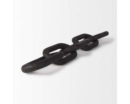 Mercana Alix Wood Link Chain Decorative Object - Black