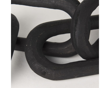 Mercana Alix Wood Link Chain Decorative Object - Black