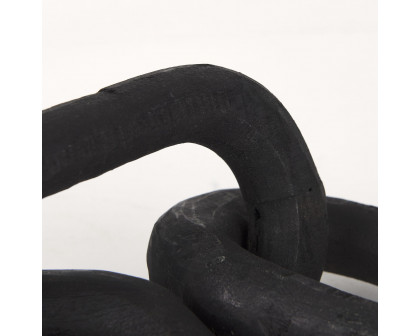 Mercana Alix Wood Link Chain Decorative Object - Black