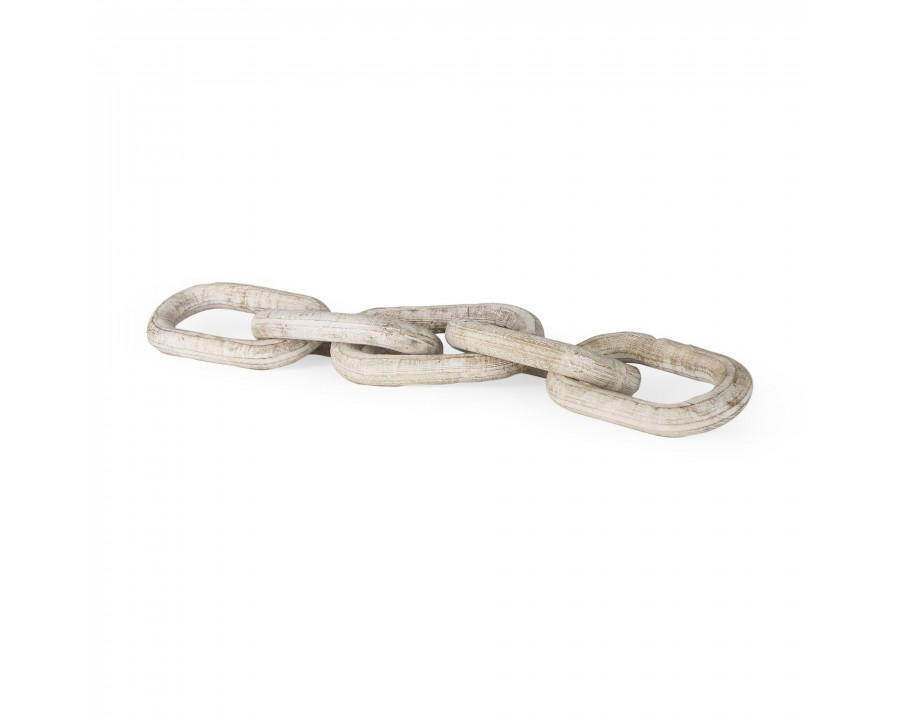 Mercana Alix Wooden Link Chain Decorative Object - Beige