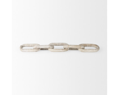 Mercana Alix Wooden Link Chain Decorative Object - Beige