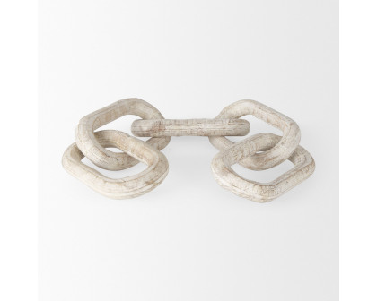 Mercana Alix Wooden Link Chain Decorative Object - Beige