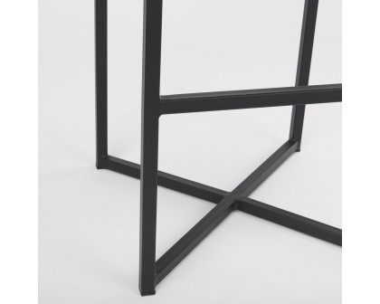 Mercana Frodo 30" Counter Stool with Black Iron Frame - Gray