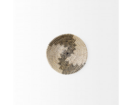 Mercana - Luna Light Brown Seagrass Round Wall Hanging Plate