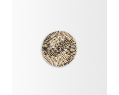 Mercana - Luna Light Brown Seagrass Round Wall Hanging Plate