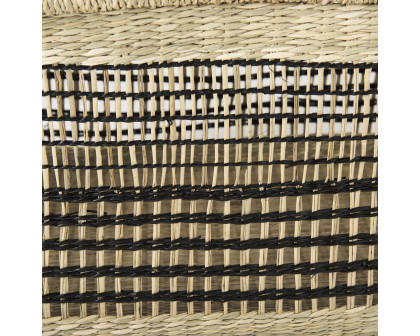 Mercana - Nia Light Brown Seagrass Rectangular Basket with Handles (Set of 2)