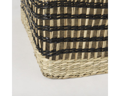 Mercana - Nia Light Brown Seagrass Rectangular Basket with Handles (Set of 2)