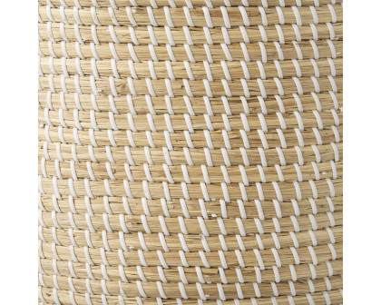 Mercana - Olivia Beige Seagrass Basket with Lid and Handles (Set of 3)