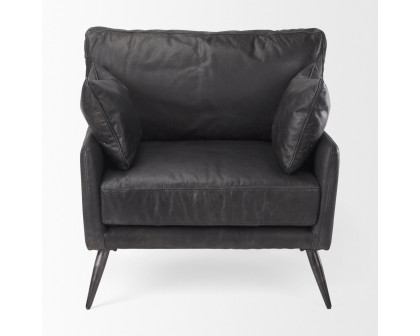 Mercana - Cochrane Accent Chair in Black, Leather