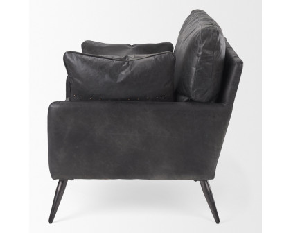 Mercana - Cochrane Accent Chair in Black, Leather