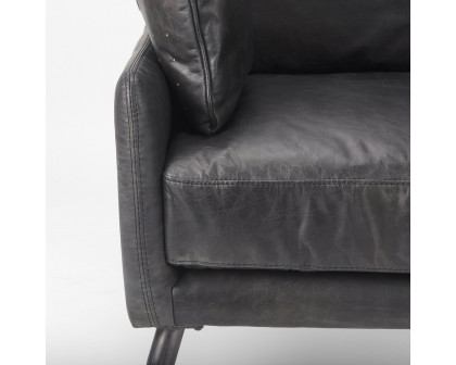 Mercana - Cochrane Accent Chair in Black, Leather