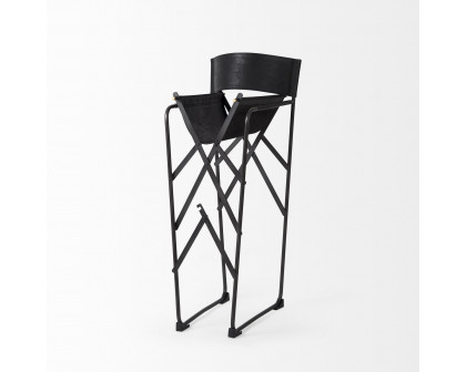 Mercana Direttore 40" Counter Stool with Black Frame - Black