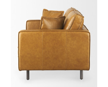 Mercana - D'Arcy Loveseat in Tan, Leather