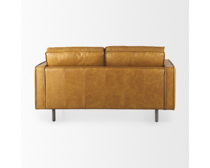 Mercana - D'Arcy Loveseat in Tan, Leather