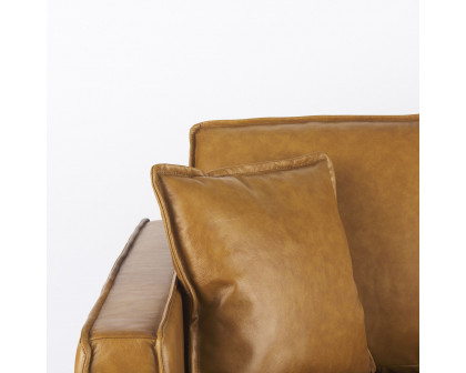 Mercana - D'Arcy Loveseat in Tan, Leather