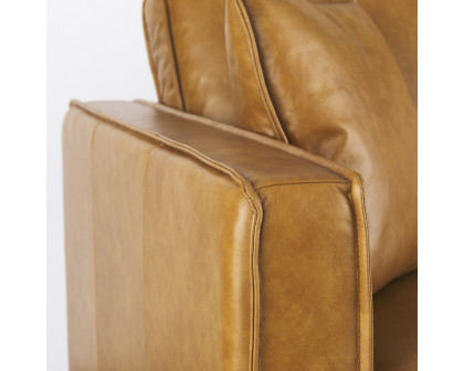 Mercana - D'Arcy Loveseat in Tan, Leather