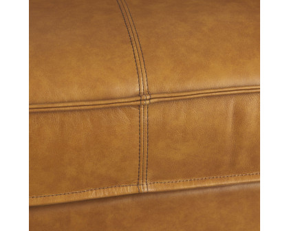 Mercana - D'Arcy Loveseat in Tan, Leather