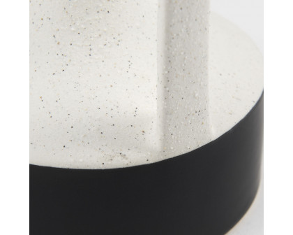 Mercana Burton Small and Black Ceramic Jug Vase - White/Black