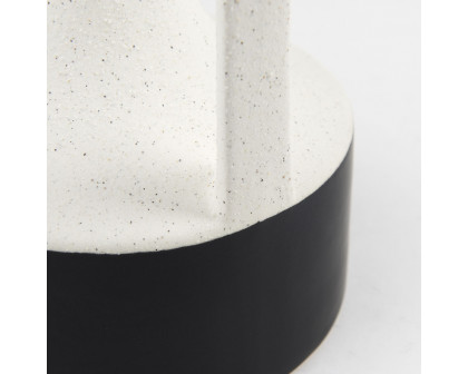 Mercana Burton Medium and Black Ceramic Jug Vase - White/Black