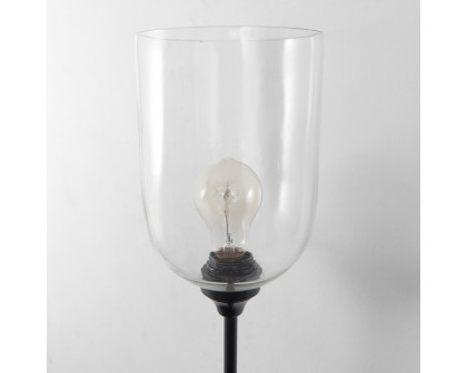 Mercana - Clyde Matte Black with Glass Round Wall Sconce