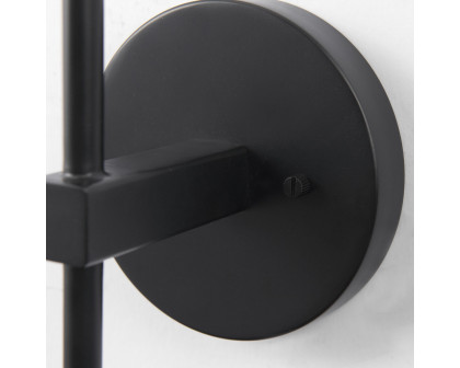 Mercana - Clyde Matte Black with Glass Round Wall Sconce