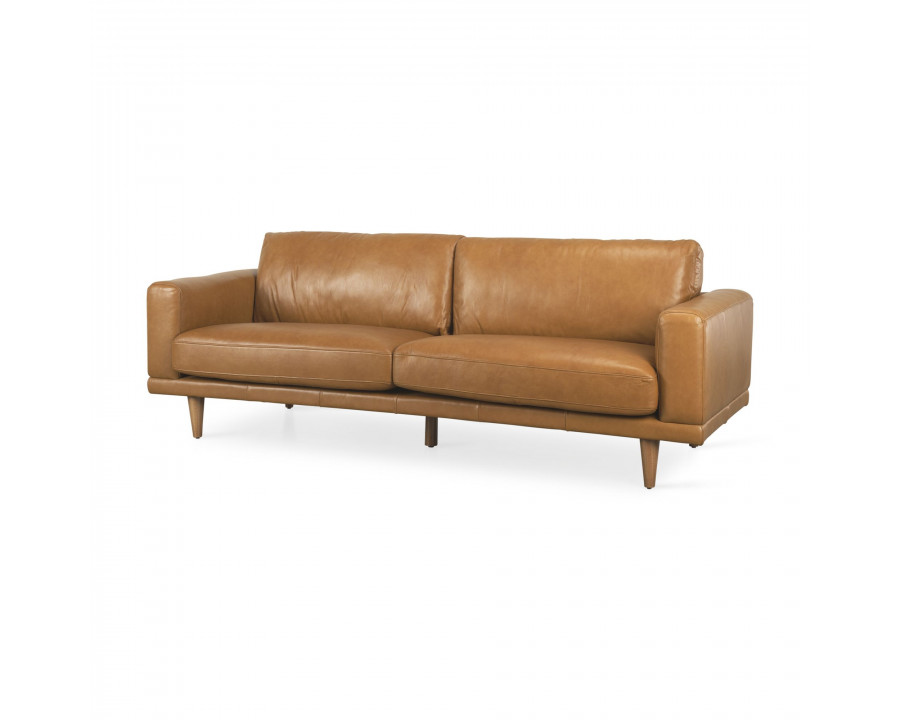 Mercana - Cedrick 2 Seater Sofa in Tan, Leather