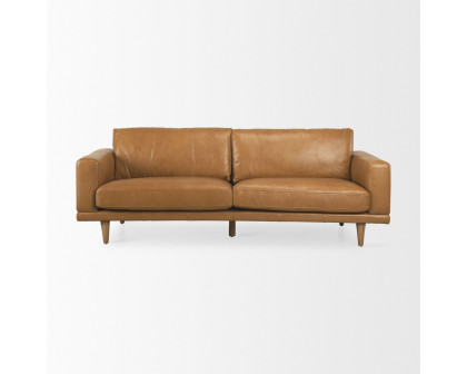 Mercana - Cedrick 2 Seater Sofa in Tan, Leather