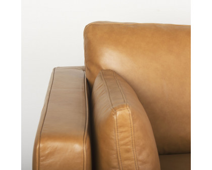 Mercana - Elton Right Chaise Sectional in Tan, Leather