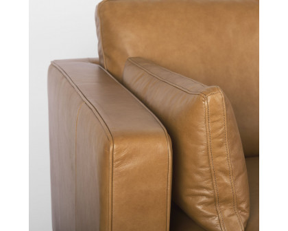 Mercana - Elton Right Chaise Sectional in Tan, Leather