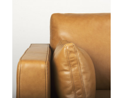 Mercana - Elton Loveseat in Tan, Leather