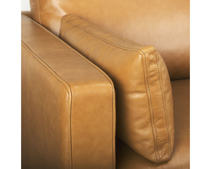 Mercana - Elton Loveseat in Tan, Leather