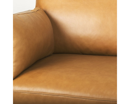 Mercana - Elton Loveseat in Tan, Leather