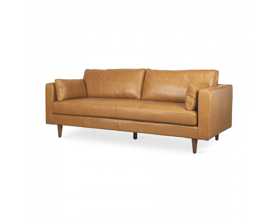 Mercana - Elton 2 Seater Sofa in Tan, Leather