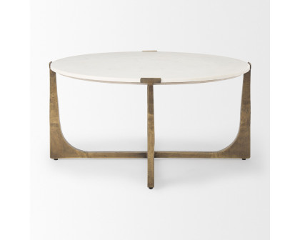 Mercana Atticus Coffee Table - White, Marble